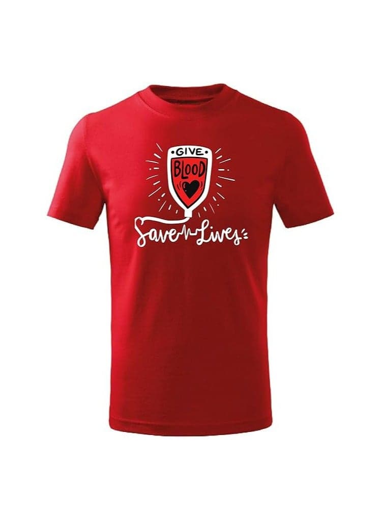 Blood Donation Awareness Short Sleeve Round Neck T-shirt For Men And Women