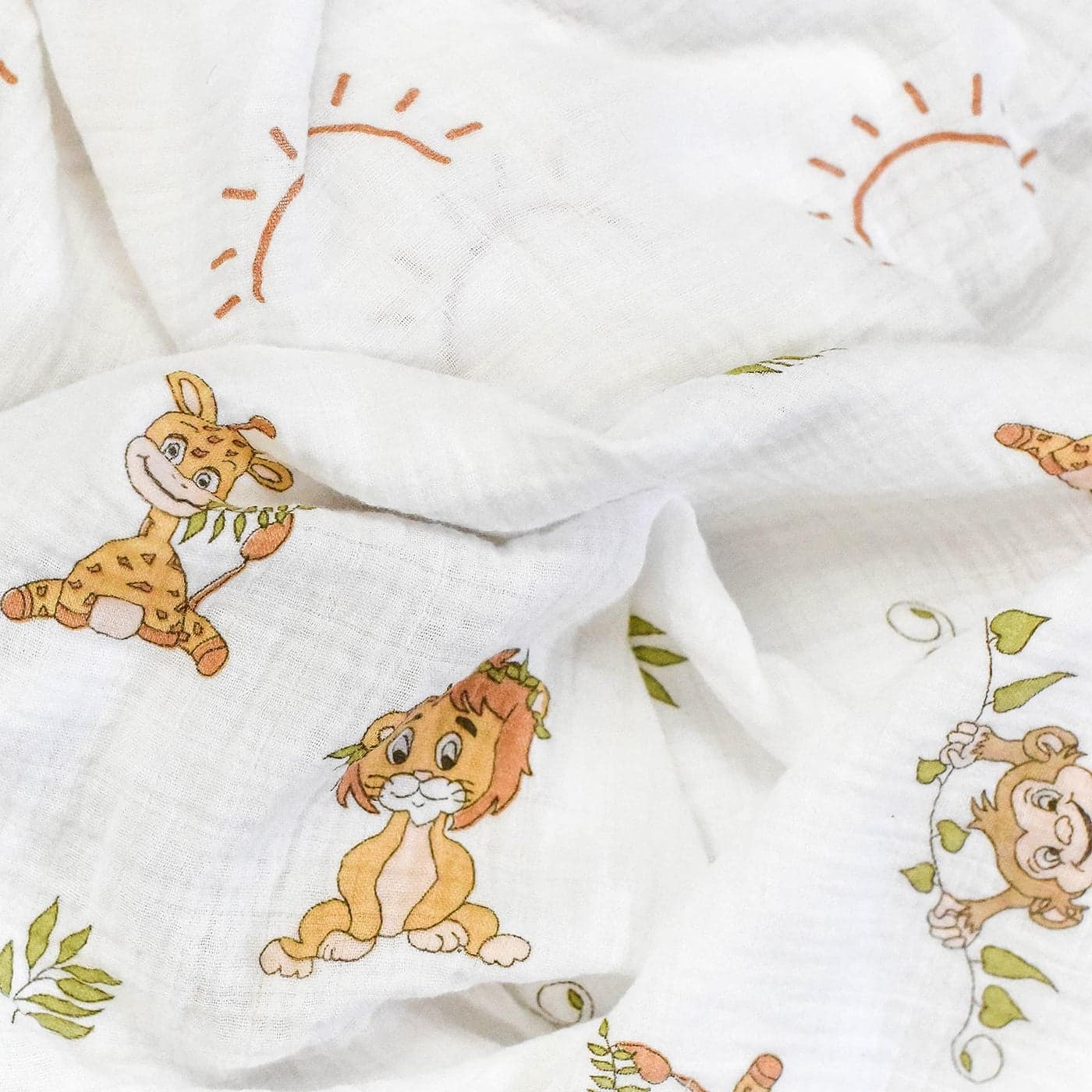 Brilliant Bambino Baby Swaddle Receiving Blanket 2 Pack Boho Safari Animals Sunrise Set Muslin Cotton Blend Newborn Essentials Boys Girls Baby Stuff Swaddle Blanket