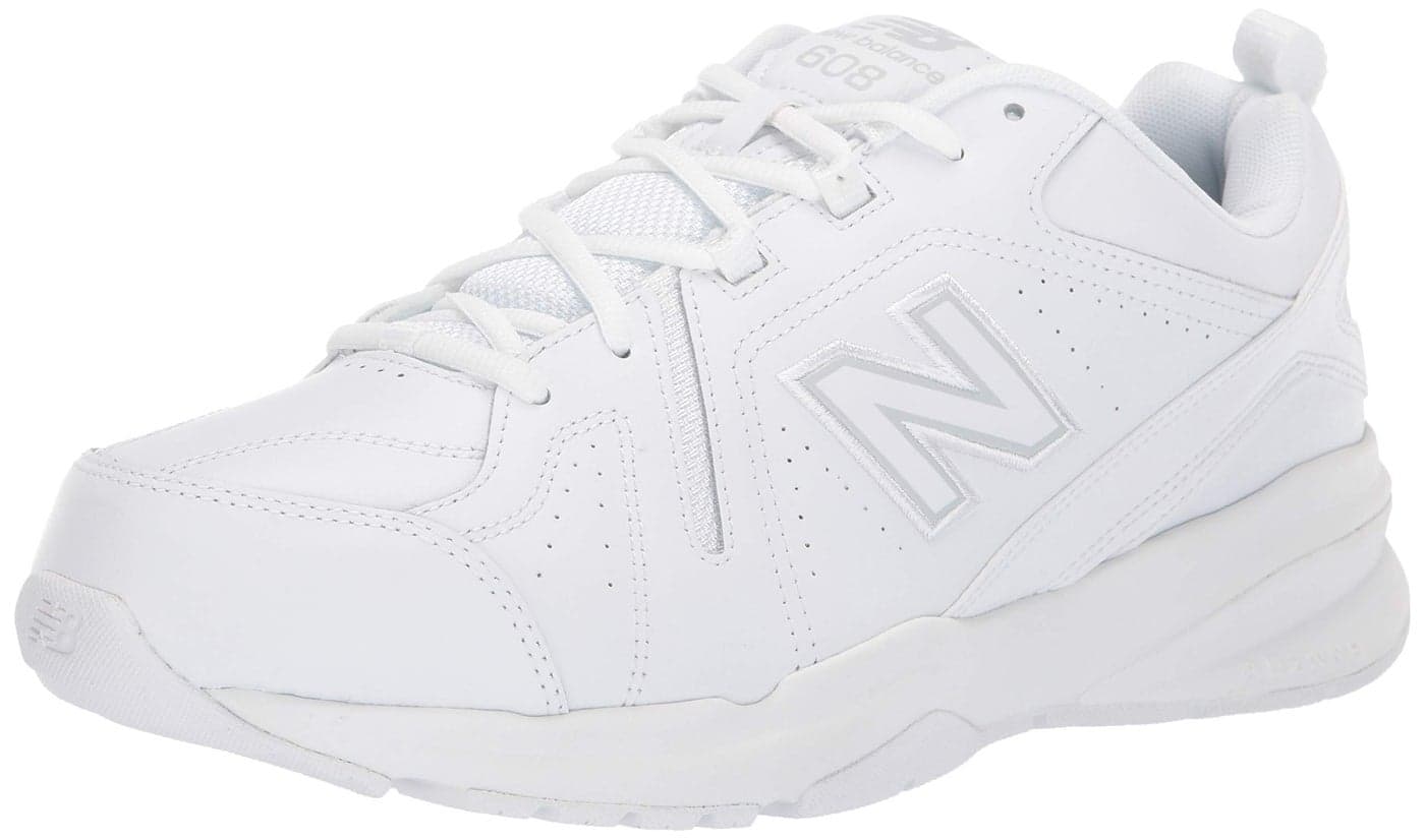 New Balance Mens 608 V5 Casual Comfort Cross Trainer WhiteWhite 9