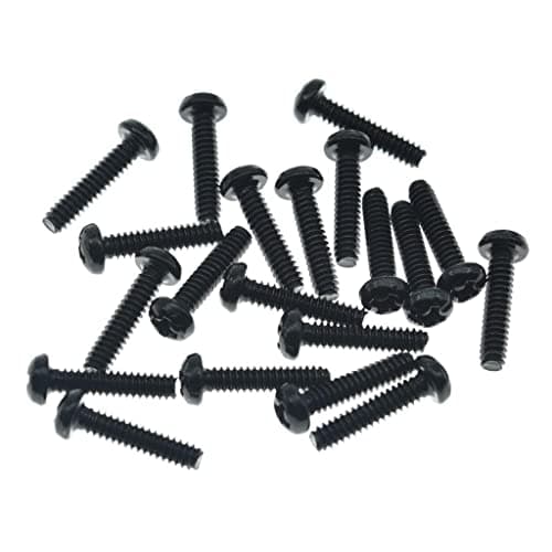 KAISH 20-Pack Stainless Steel American #6-32 3 Way/5 Way Selector Switch Mounting Screws for Stratocaster/Telecaster Black