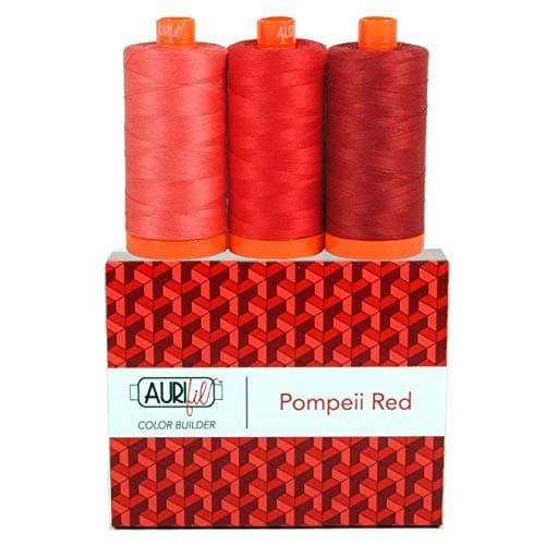 Aurifil Thread CB Pompeii Red 3pc