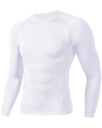 Compression Shirts for Men - Long Sleeve Black Workout Base Layer Athletic Gym Tops Quick Dry Running Undershirts