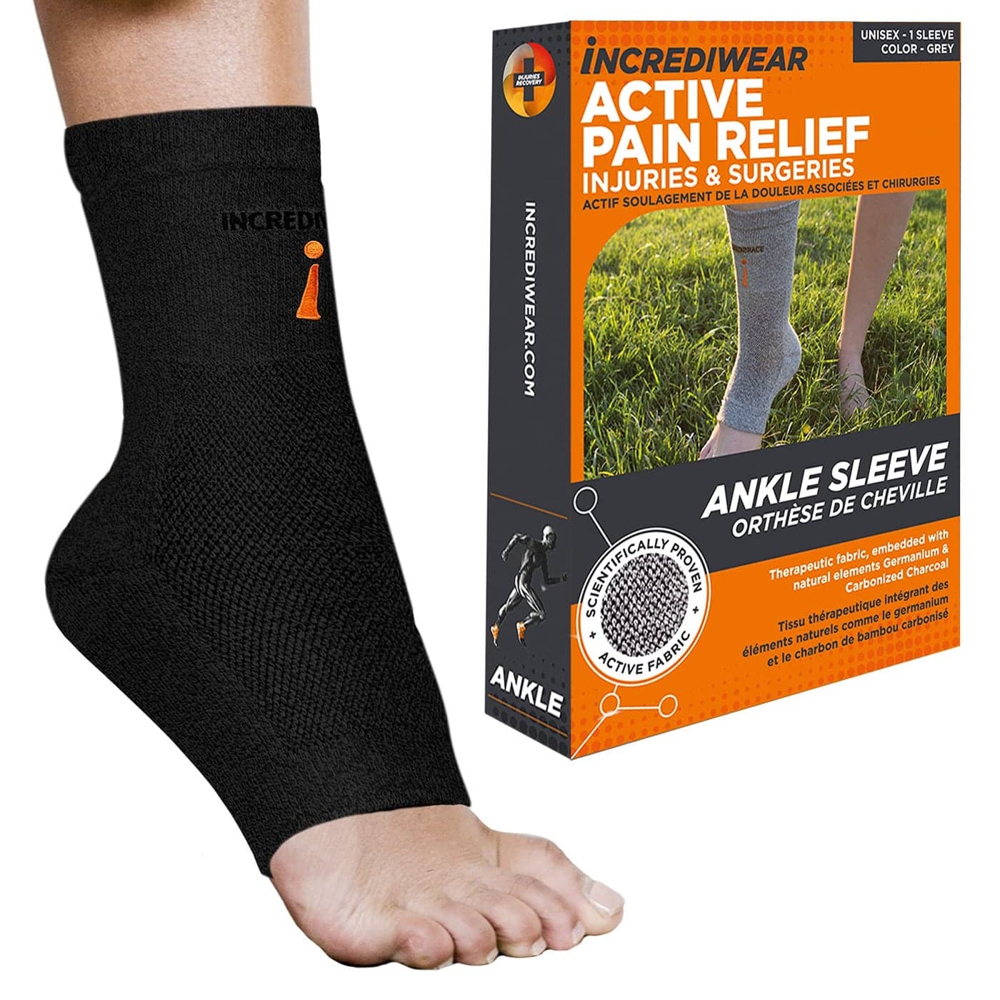 Incrediwear Ankle Sleeve Ankle Brace for Joint Pain Relief Sprained Ankle Support Arthritis Inflammation Relief and Circulation Ankle Support for Women and Men Black SmallMedium