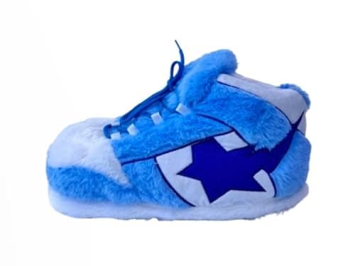 CUTEGAL Sneaker Slippers Star Fluffy Shoes Memory Foam One Size Indoor Comfy and Trendy for Men Unisex Home Pantuflas (Blue b, Adult, Women, 5, Numeric Range, US Footwear Size System, 8, Medium)