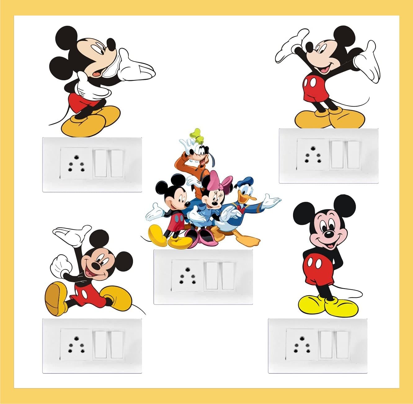 Heaven Decors Switch Board Decorative Cartoon Wall Sticker (Standard Size),Multicolour