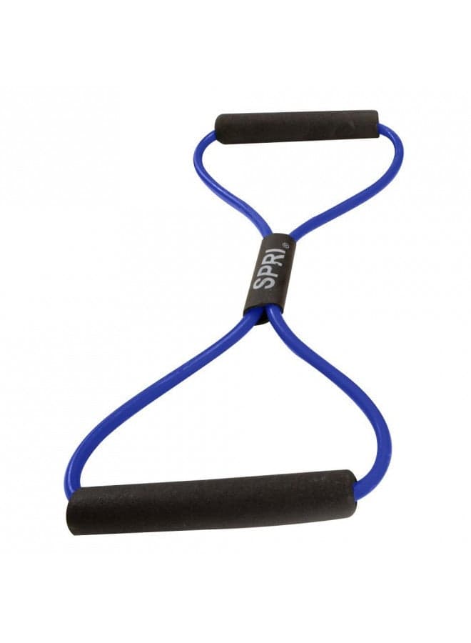 SPRI Ultra Toner Resistance Band Figure 8 Exercise Cord, Blue, Heavy