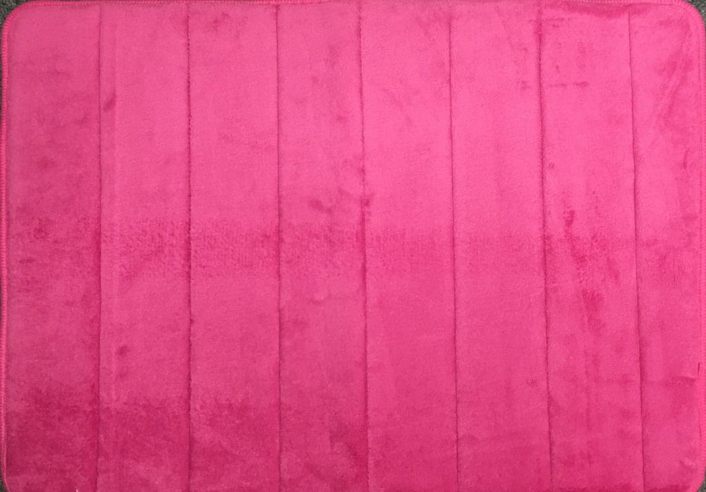 Pink Memory Foam Bath Mat Incredibly Soft Absorbent Rug Sets NonSlip and 17 x 24 inches Use for Kitchen or Bathroom