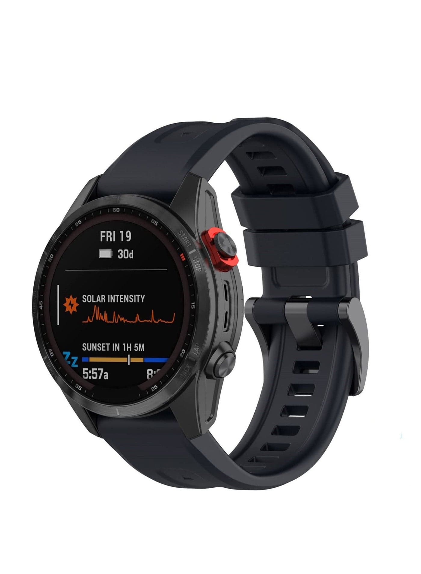 Sport Silicone Replacement Bands Strap 26mm Compatible with Garmin Fenix 7X/Fenix 7X Solar/Fenix 6X/Fenix 6X Pro/Fenix 6X Sapphire/Fenix 5X Sapphire/Fenix 5X Puls (Black)