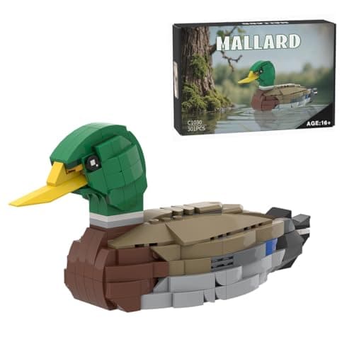 CubiMythx Mallard Bird Mini Building Blocks and Construction Toy Collectible Animal Themed Model to Build and Display Great Gifts Toys for Adults and Kids Boys Age 12 301 PCS