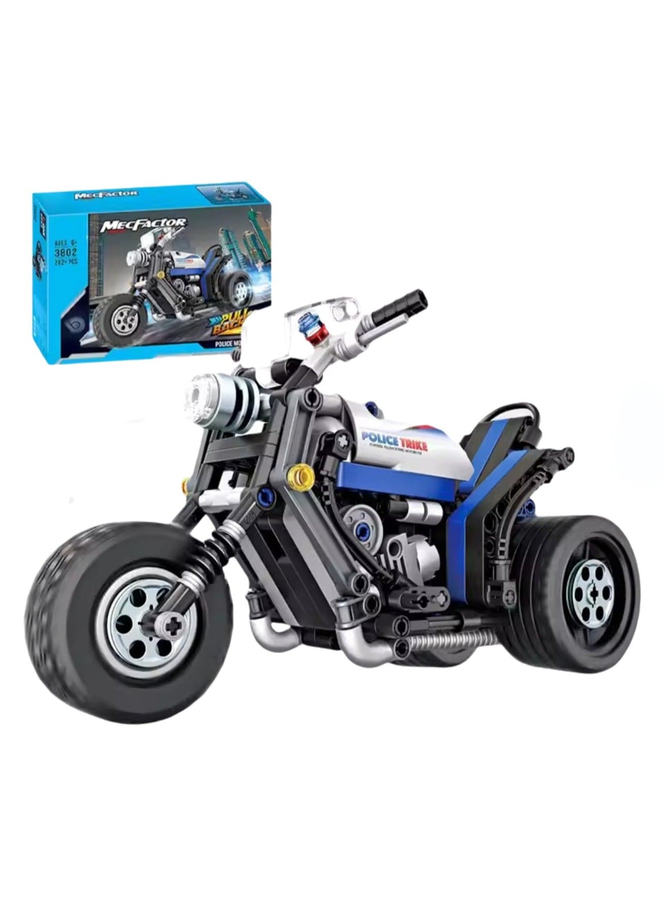 Educational Toys And Small Particle Assembly Building Blocks Car Model Assembly Toys(Police Motorcycle)