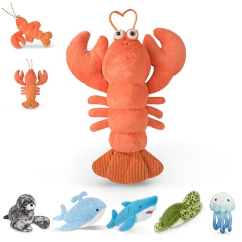 Niuniu Daddy 23 33 Pound Lobster Weighted Stuffed Animals for Kids Adults Large Lobster Weighted Plush Toys Animal Calming for Sleeping Cute Body Pillow for Presents Birthday Christmas Holiday