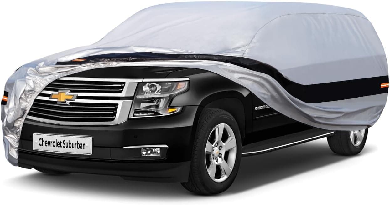 Holthly 10 Layers SUV Car Cover for Chevrolet Suburban (1973-2024) - Waterproof All Weather Protection