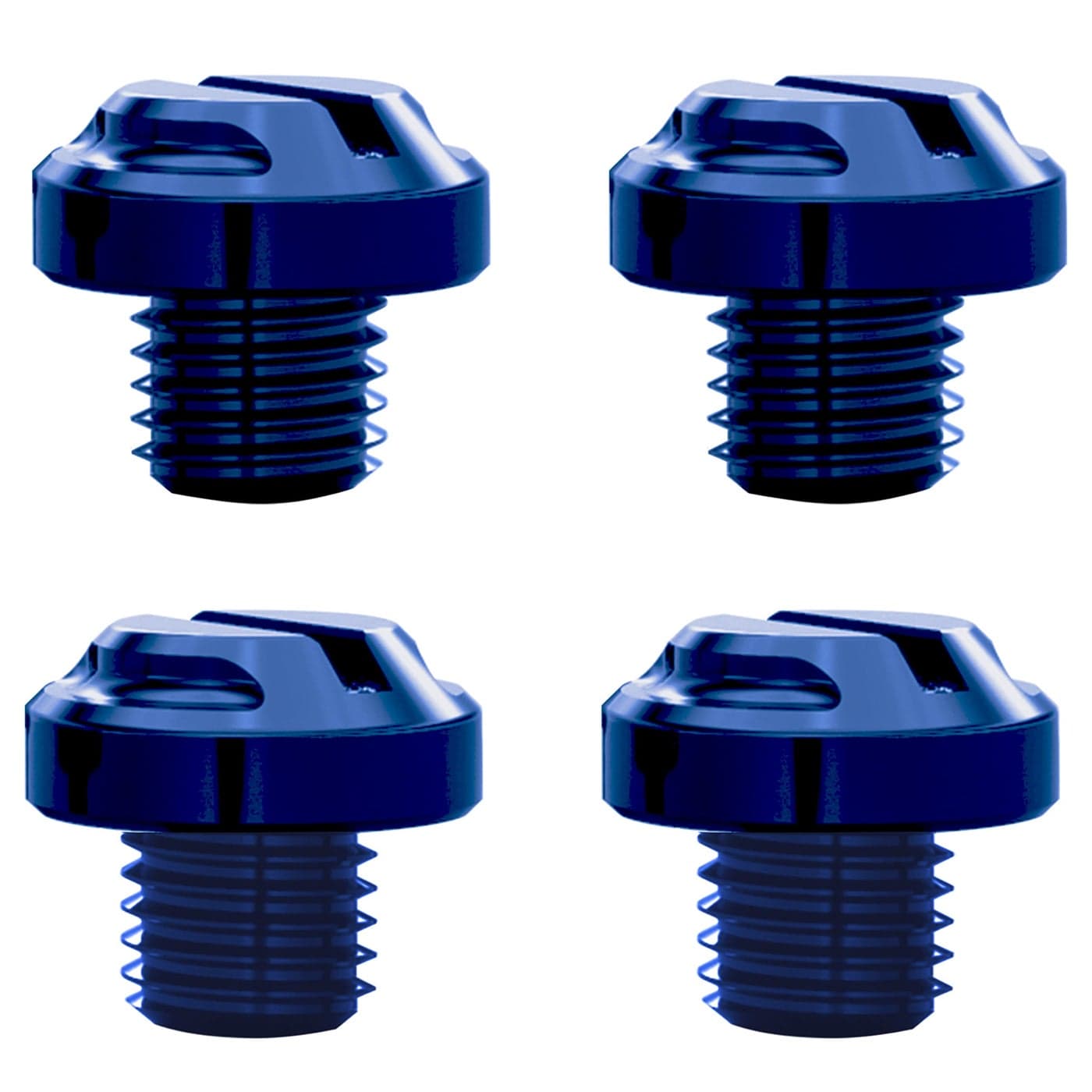 AVERZELLA 4pcs Motorcycle Blue Mirror Hole Plugs 2 Regular2 Reverse M10x125 Blue M102 regular 2 reverse