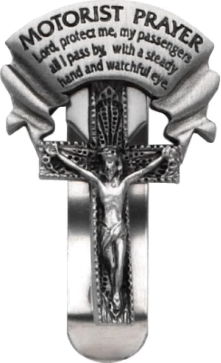 Cathedral Art Auto Visor Clip, Motorist Prayer