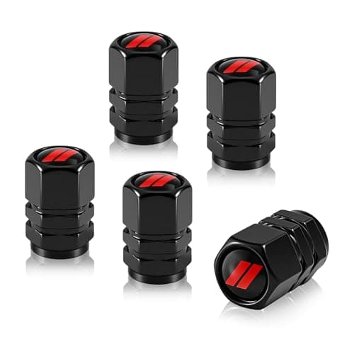 REMOCH 5PCS Tire Valve Stem Caps for Dodge Accessories Durango Charger Challenger Dart Journey Avenger ORing Seal Corrosion Resistant Universal Valve Stem Cover Red