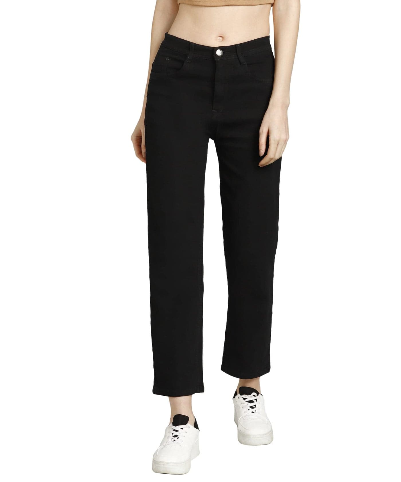 Nifty Women's Denim Straight Fit Boyfriend Jeans (Jean_1439_BLK_36_Black_36)