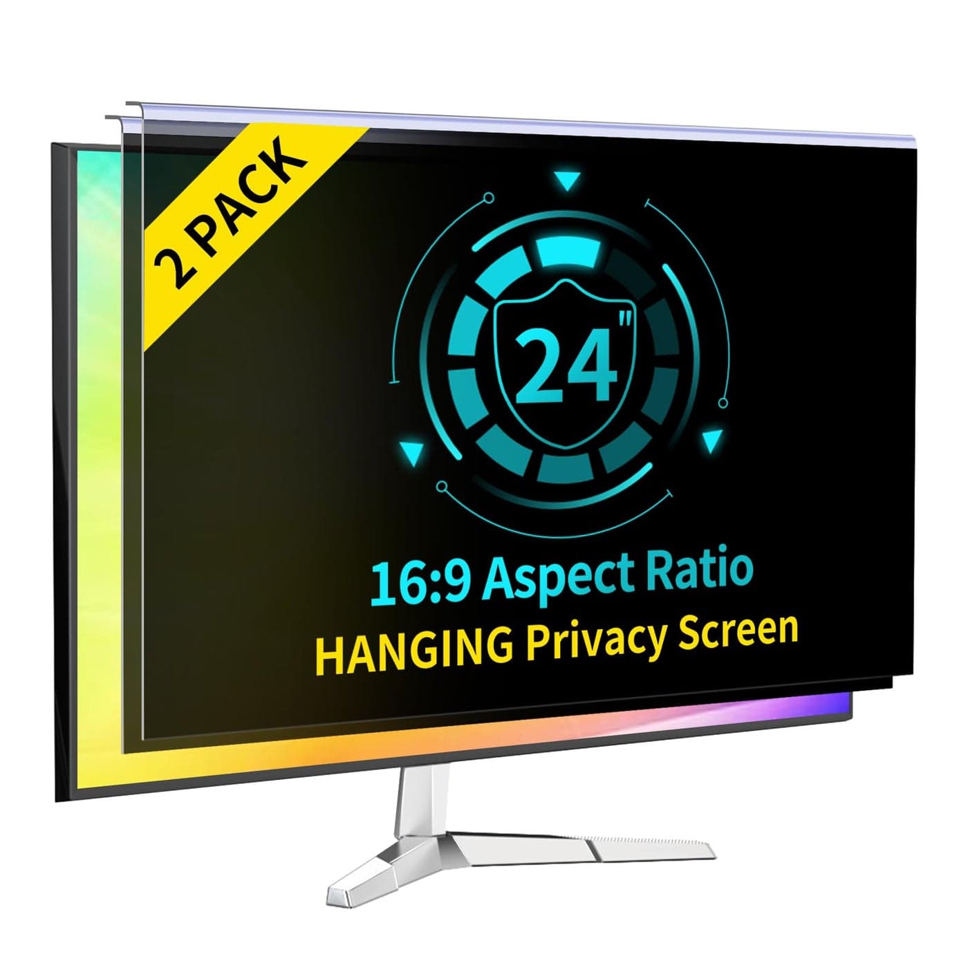 DEJIMAX 2Pack 24 Inch Computer Privacy Screen Filter for 169 Monitor AntiBlue Light AntiUVBlue Light Blocking Removable Privacy Protector Shield Fits 236 238 24 Monitors
