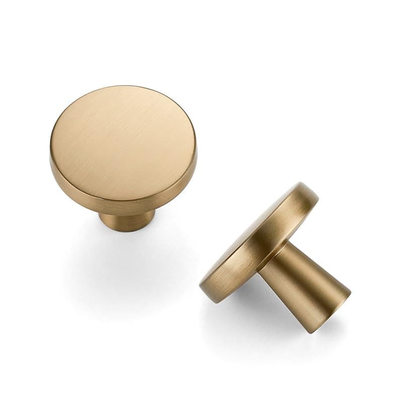 HOME EDIT 10 Pack Champagne Bronze Cabinet Knobs Zinc Round Knobs for Kitchen Bathroom Closet and Dresser