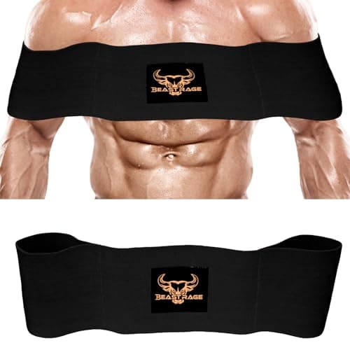 BEAST RAGE Fitness Bench Press Strength Band, Adjustable Weightlifting Slingshot Blaster,Weight Lifting Resistance Band, Bench Press Slingshot for Elbow Fitness,Chest Builder,Powerlifting (Black, L)