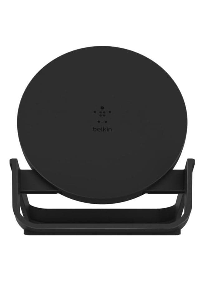 Boost Charge Wireless Charging Stand 10W (Qi-Certified Fast Wireless Charger For iPhone,Samsung,Google,More) Black