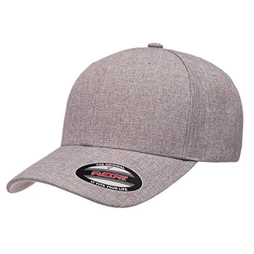 Flexfit Men's Heatherlight Cap Hat, Melange Grey, L/X-Large