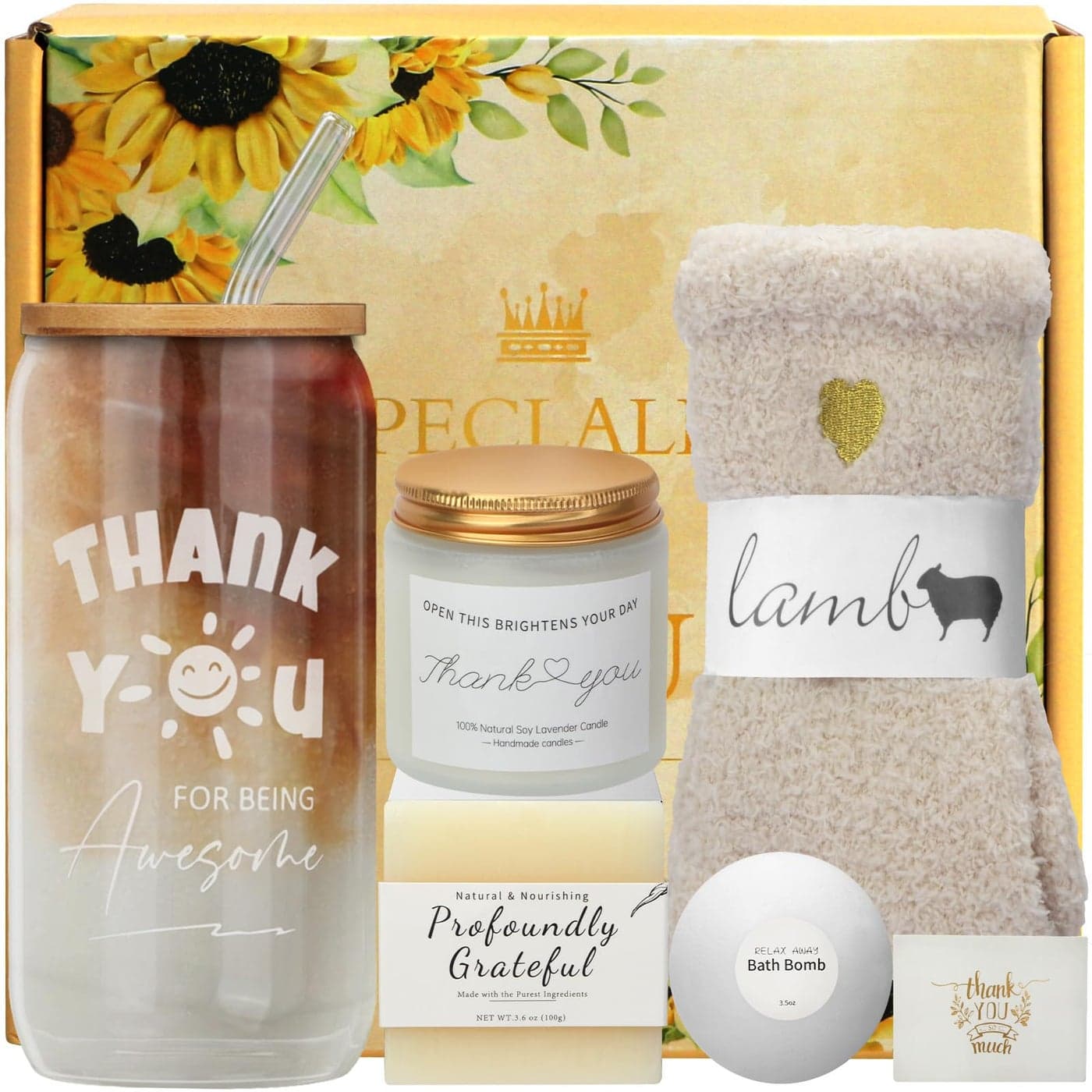FAJAO Thank You Gifts for Women Employees Awesome Glass Cup Teacher Friend Appreciation Gifts