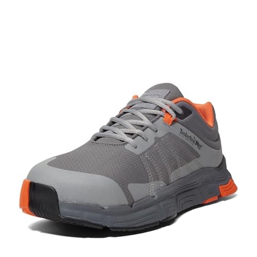 Timberland PRO Men's XR-1 Alloy Safety Toe Industrial Athletic Work Shoe, Grey/Orange, 11M