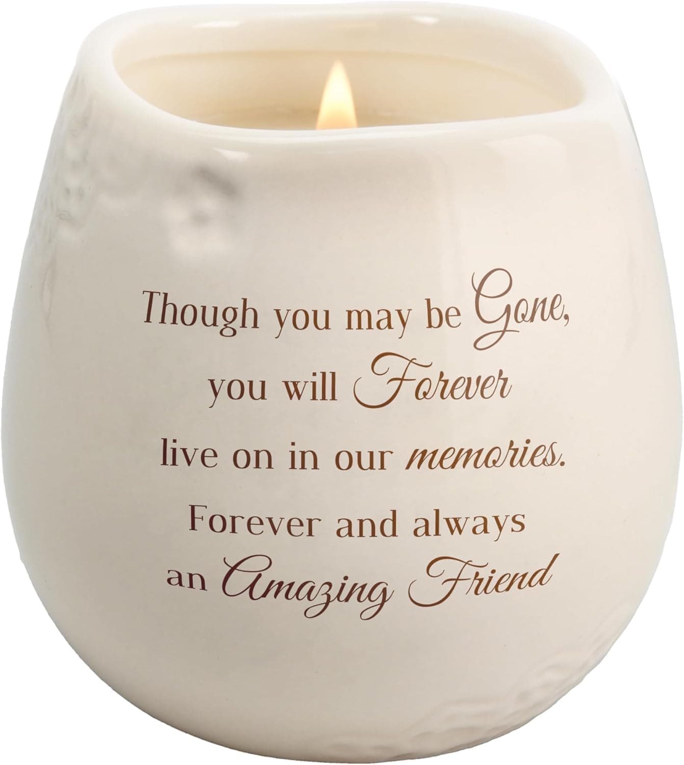 Pavilion Gift Company - Amazing Friend 8 oz Bereavement Candle, Memorial Gifts for Loss of Mother Father Friend Loved One, Remembrance, Condolences, Sympathy, 1 Count, Cream
