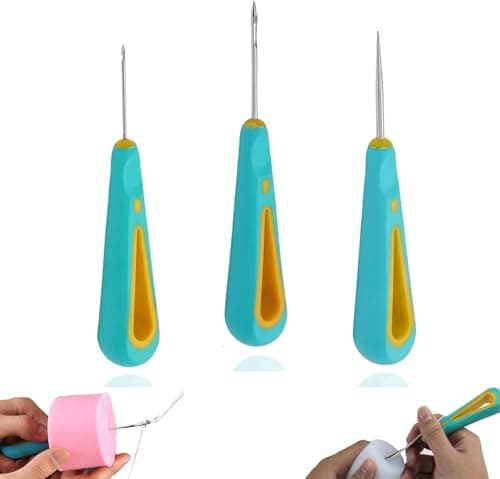 Candle Wick Needle for Silicone Molds 3 Pcs Wicking Needle for Candle Making Long Punch Needle Wick for Candle Making Candle Mould Wick Threader Needle Wick Tool for Silicone Molds Making