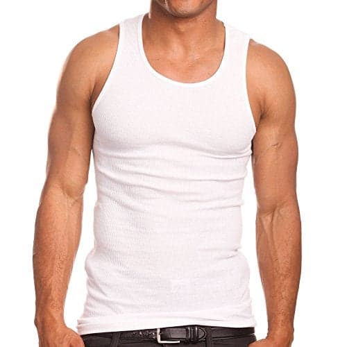 Mens A-Shirts 3 Pack Undershirt, X-Large, White