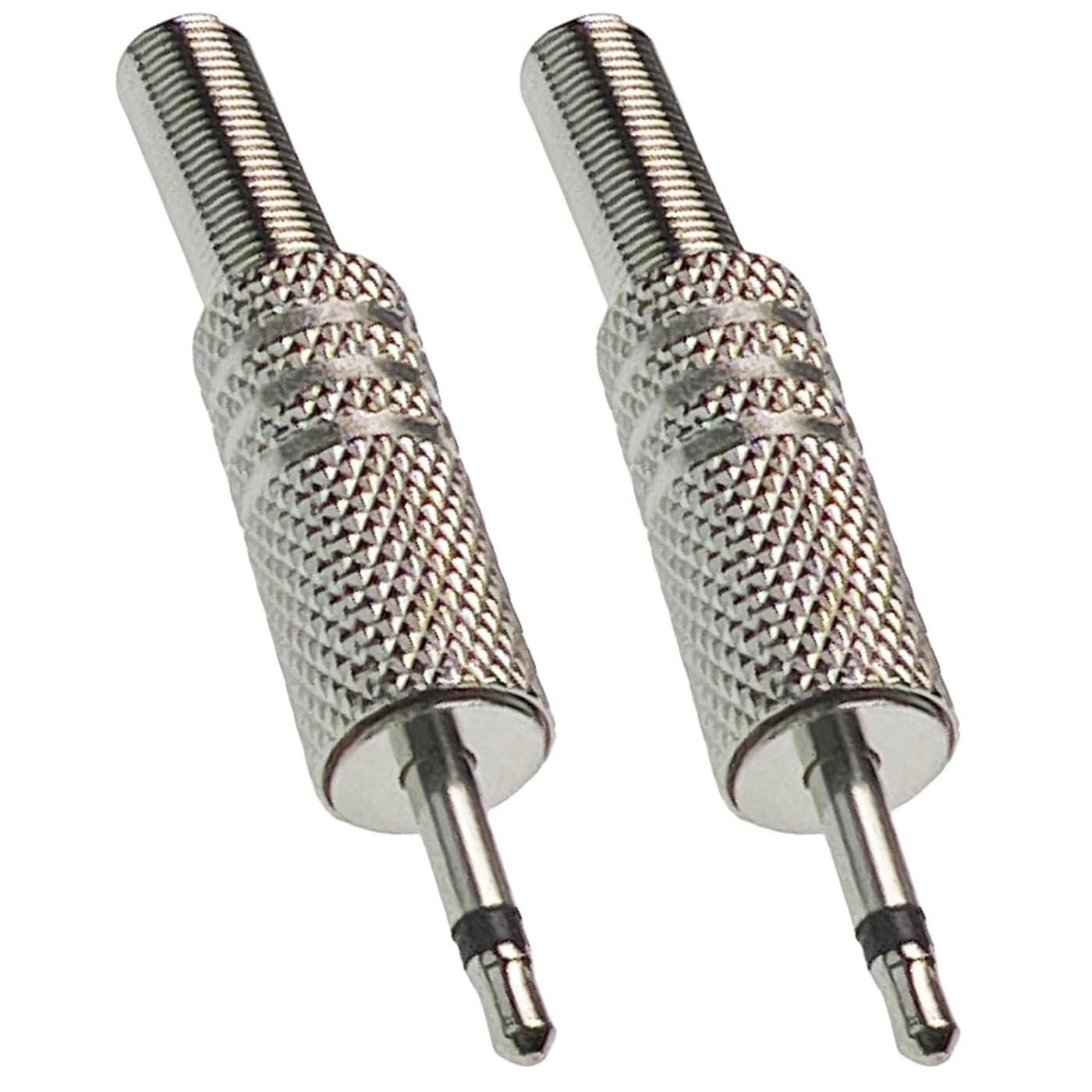 CESS 25mm Mono TS Plug Jack Solder Audio Cable Connector 2 Pack