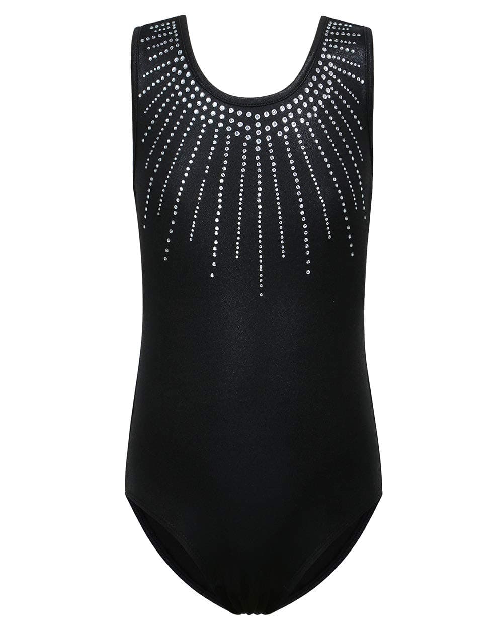BAOHULU Gymnastics Leotards for Girls Shiny Jewels Kids Athletic Apperal Dance Outfit B199_Black_8A