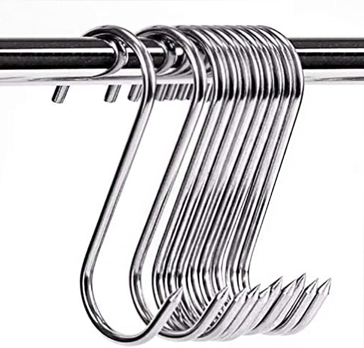 ARTOYS Meat Hooks 4 4mm SUS304 Stainless Steel Butchers Hook10Pack Meat Hook for Smoker Drying Butchering Smoking BBQ GrillingJerky