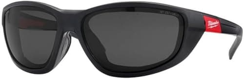 Milwaukee Casual Rectangular MILW 48-73-2045 Polarized HIGH Performance Safety Glasses with Gasket, Black, One Size