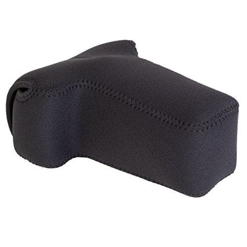 OP/TECH USA Soft Pouch – Compact digital camera case, lightweight accessories pouch, sleek neoprene sleeve for DSLR, perfect for backpacks & travel – durable protection in style D-SLR Zoom Black