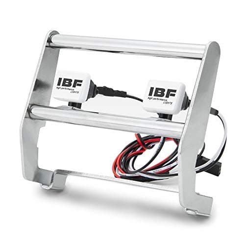 MOHERO Metal Front Bumper with 2 LED Lights for 110 TRX4 Bronco RC Crawler Car Accessories
