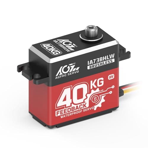 AGFRC 40KG HighTorque RCServo Motor Full Metal Gear Waterproof Brushless Programmable Standard Servo with Position Feedback IA73BHLW