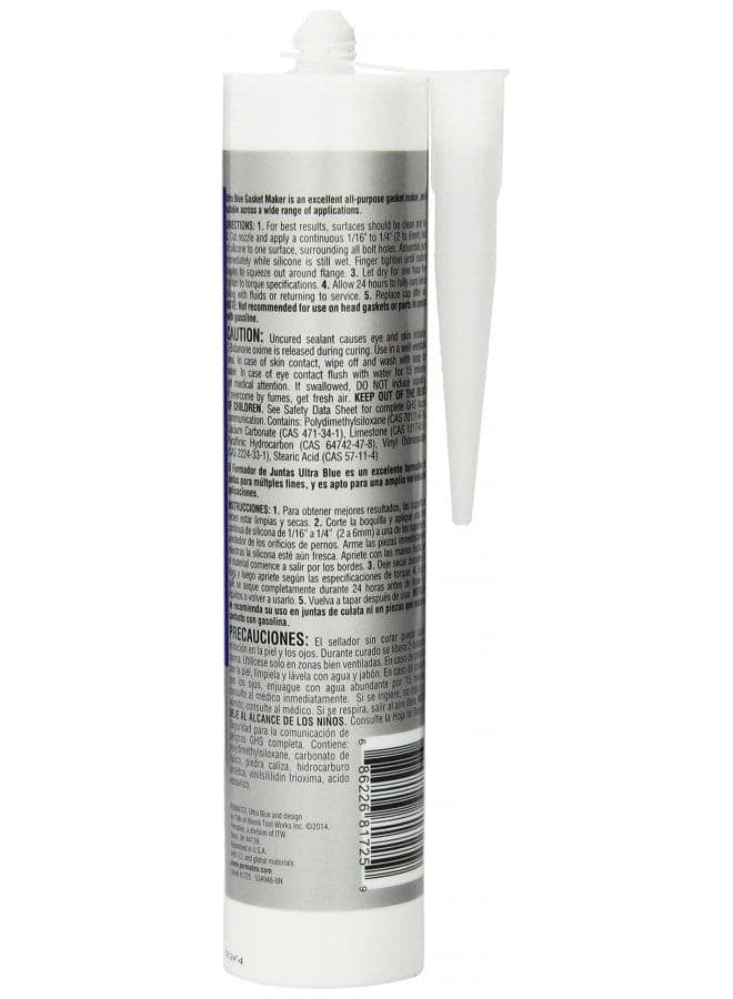 Permatex 81725 Sensor-Safe Ultra Blue RTV Silicone Gasket Maker, 13 oz.