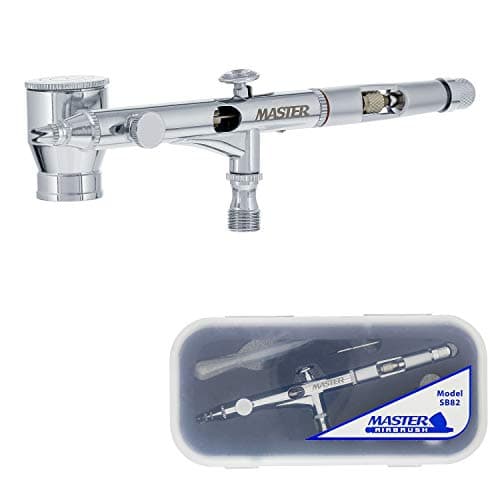 Master Airbrush SB82 Dual-Action Side Feed Air Brush Set with a 0.2mm Fluid Tip, 1/6 oz. Bowl Cup - Precision Detail Control Airbrush Gun for Painting, Auto Graphics, Illustration, Fine Art, Hobby