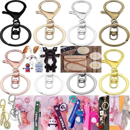DIY Crafts 5 Pcs, 20mm Silver, Metal Larger Lobster Clasps Extension Chain Hooks for Keychain Key Rings Clip Connector DIY Bags Art Crafts Jew(5 Pcs, 20mm Silver)