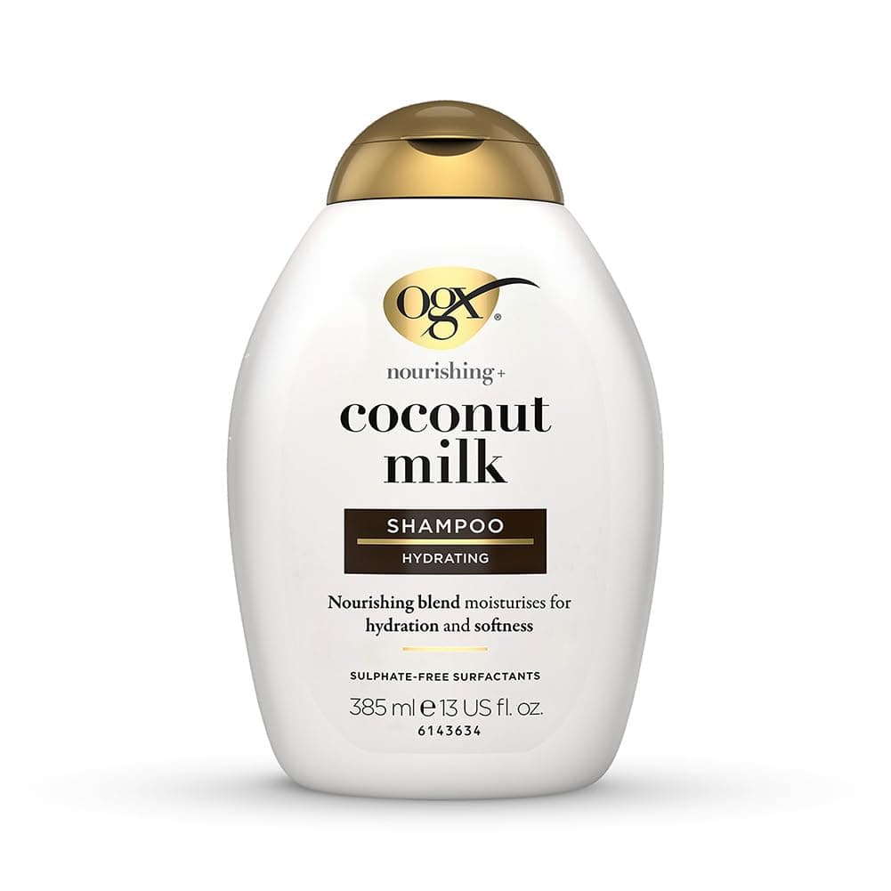 OGX Nourishing Coconut Milk Moisturizing Shampoo Strong Healthy Hair Growth Coconut Milk Whipped egg proteins Coconut Oil SulphateFree Surfactants ParabenFree 385ml
