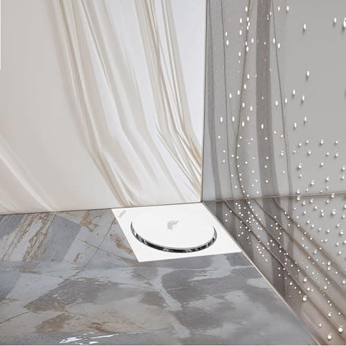 LIPKA Pop-Up Square Flat Cut Floor Drain |Premium Stainless Steel |6 x 6 Inches| Silver
