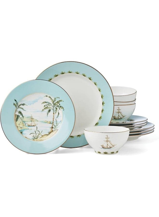 Lenox Piece Dinnerware Set British Colonial Tradewind 12 Count
