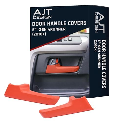 AJT DESIGN Door Handle Covers Compatible with Toyota 4Runner 2010 5th Gen 5th gen 4runner Chrome Delete ABS Plastic Front Back Interior Car Door Handle Cover Made in USA Solar Octane