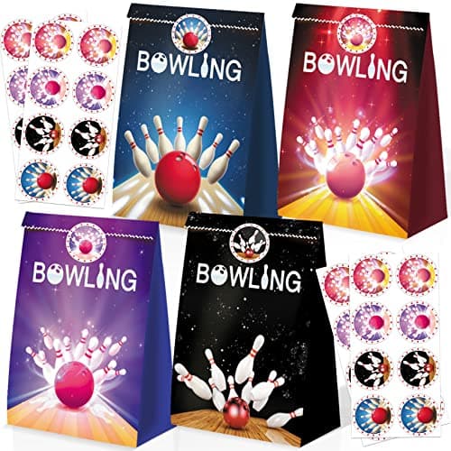 BQK 24pcs Bowling Party Bags Bowling Birthday Party Supplies