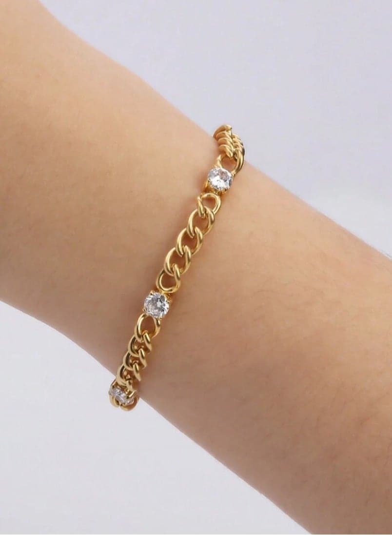 Elegant High Quality Stainless Steel Gold Plated Bracelet For Women