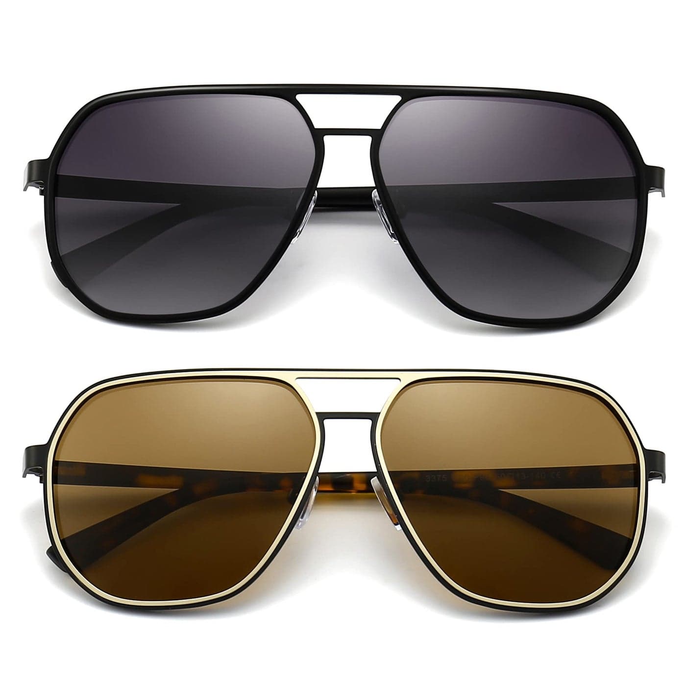 SUNGAIT Aviator Sunglasses for Men and Women, Polarized Trendy Square Sun Glasses Retro Pilot Shades UV Protection
