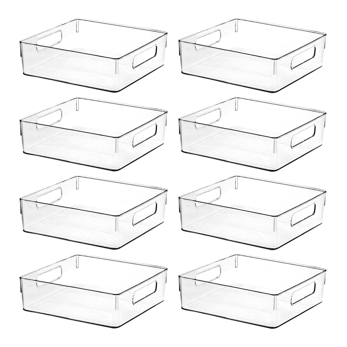 Clear Plastic Storage Bins Home Bathroom Laundry Room Freezer Refrigerator Pantry Organizers and Storage Containers Fridge Organizer Bins Kitchen Organization Cabinet Medicine Bin for organizing