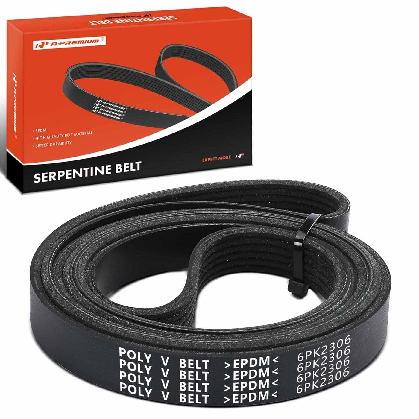 APremium Serpentine Drive Belt Compatible with Toyota Mazda Ford Lincoln Chevrolet GMC Isuzu Mercury Saab Cars Tundra 6 Crown Victoria Grand Marquis Town Car Astro G10 G20 More