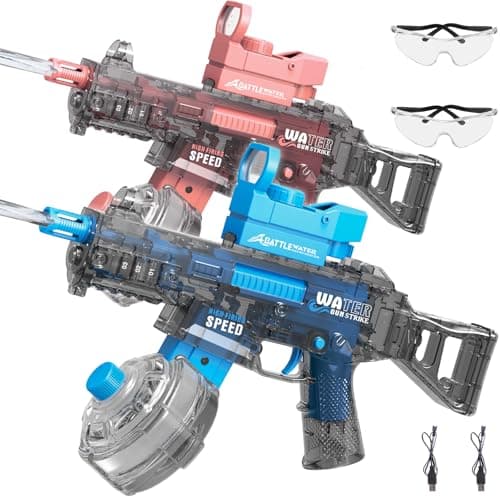 2 Pack Electric Water Guns for Adults Kids Automatic Water Gun Toys for Kids Ages 48 812 Large Capacity High Power 36ft UltraLong Range Summer Pool Outdoor Beach Water Toys for Boys Girls